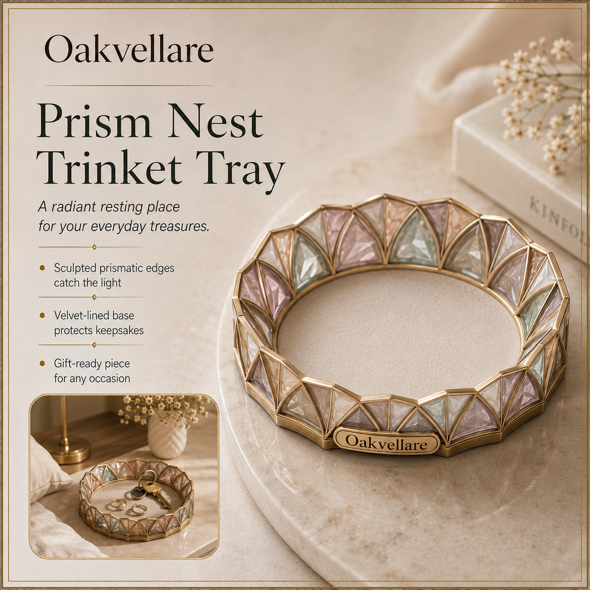 Oakvellare™ Prism Nest Trinket Tray