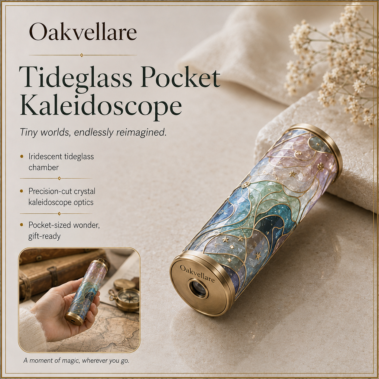 Oakvellare™ Tideglass Pocket Kaleidoscope