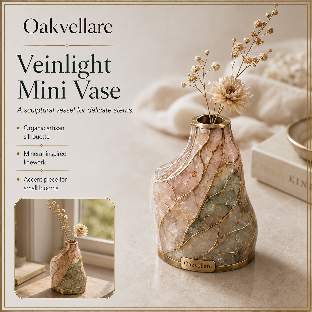 Oakvellare™ Veinlight Artisan Mini Vase